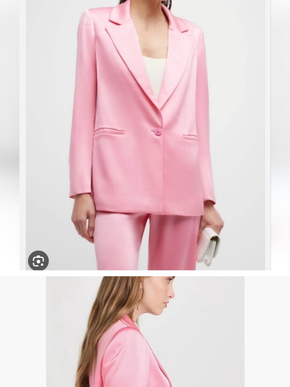 Pink Womens Single-Button Tailored Blazer